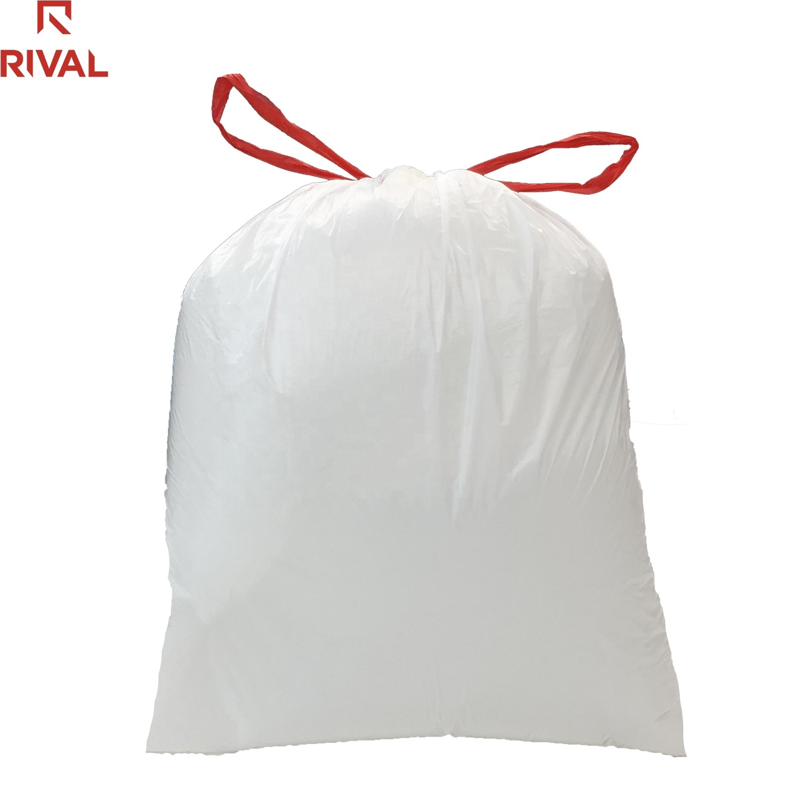 Biodegradable Tall Kitchen Scented Drawstring Trash Bags LDPE 13 Gallon White Garbage Bag