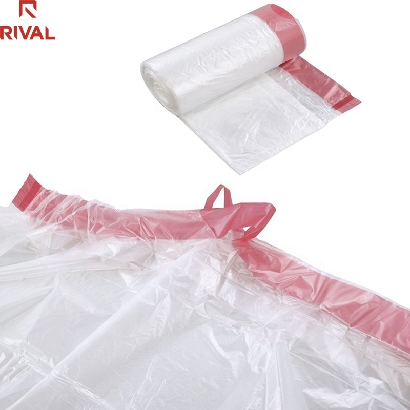 Biodegradable Tall Kitchen Scented Drawstring Trash Bags LDPE 13 Gallon White Garbage Bag