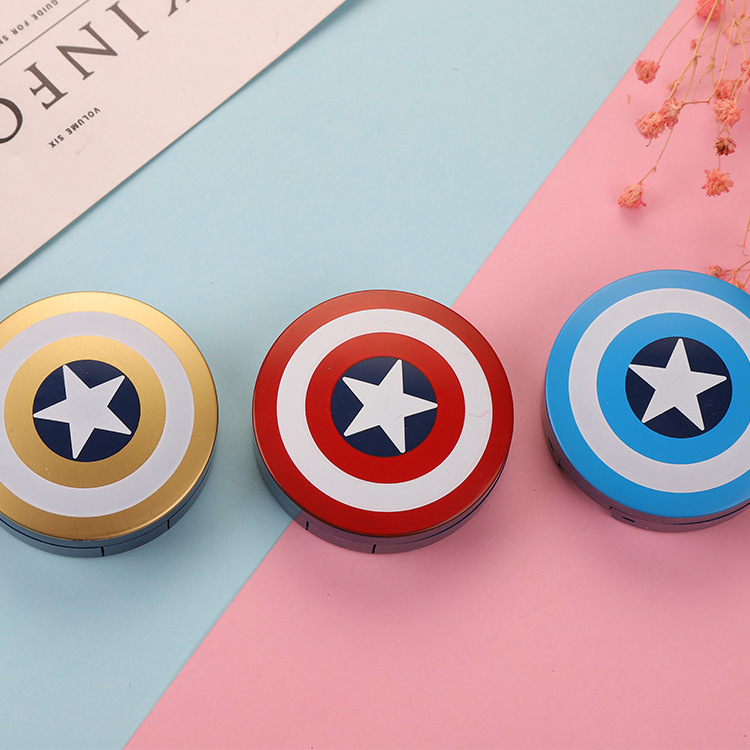 Captain America wholesale color cute eye  hard contact lenses cases kit