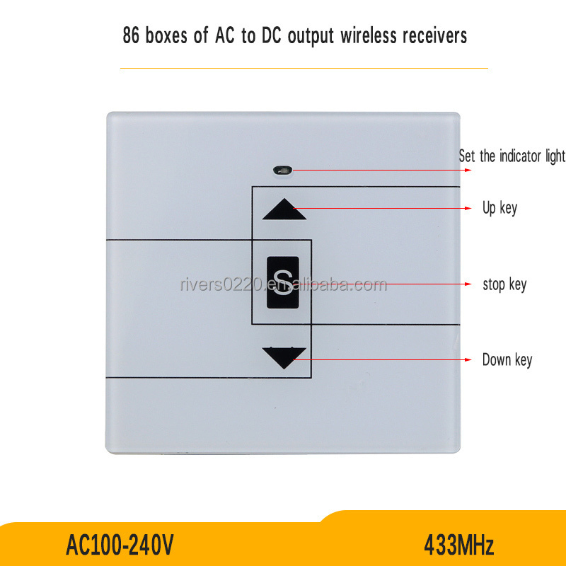 Wireless remote control switch 433mhz transmit intelligent window pusher remote control on off switch