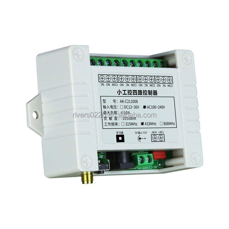 DC 12V 24V 36V 4CH RF Industrial Wireless Remote Control Switch 4 Channel Receiver With Long Distance Remote Controller