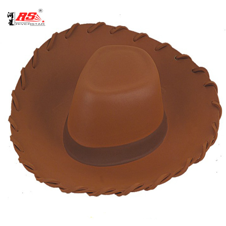 Country Style Western Costume EVA Hats Wholesale Soft Foam Cosplay Party Favors Custom Cowboy Hats