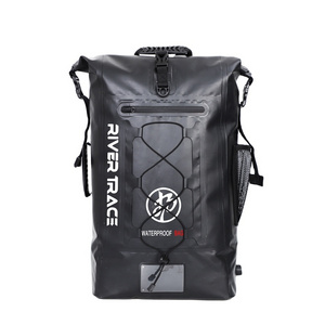 Custom Logo 35L 500D PVC Tarpaulin Motorcycle Camping Outdoor Sport Waterproof Dry Bag Back Pack Backpack