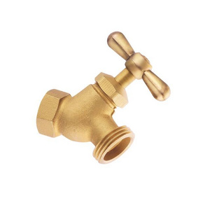 High Quality Water Supply 1/2"inch 3/4"Brass Hose Bib Cock Tap with Single Handle