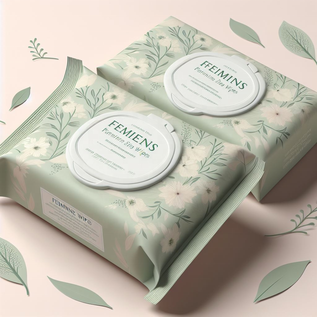 Feminine Hygiene Wipes Single Piece Biodegradable Bamboo Flushable Herbal pH-Balanced Daily Organic Freshening Wipes for Female