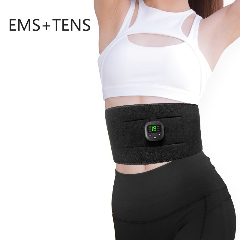 EMS TENS Electromagnetic Pulse Smart Fitness Intelligent Exercise Fat Flip Abdominal Electric Slimming Massage Belt