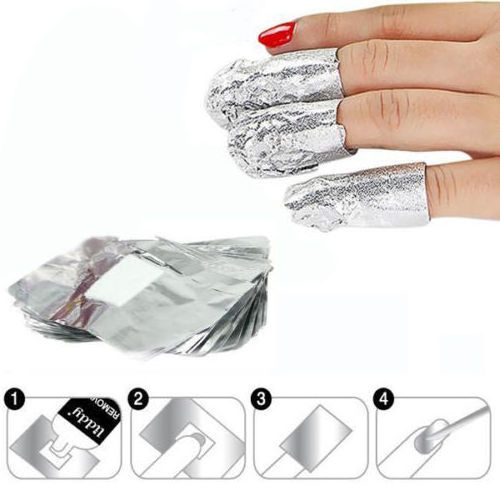 Customized Private Labels Packaging UV Nail Foil Wraps for Nail Art Polish Removal