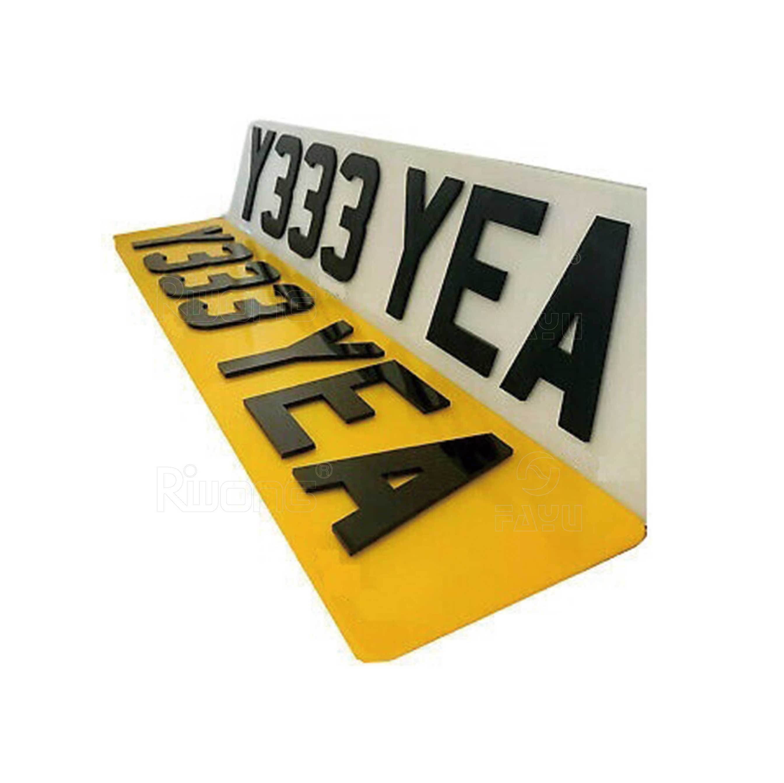 3d gel and 4d numbers acrylic number plate