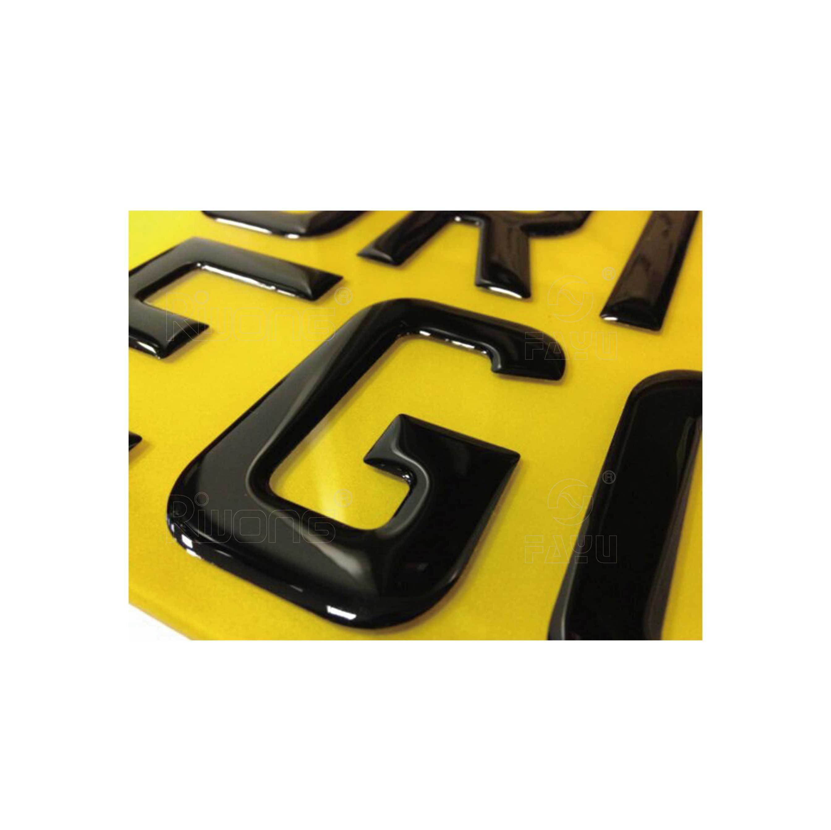 3d gel and 4d numbers acrylic number plate