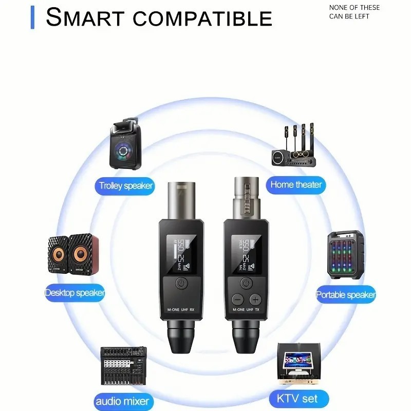 RA80 Professional UHF Wireless XLR transmitter and receiver for dynamic microphone