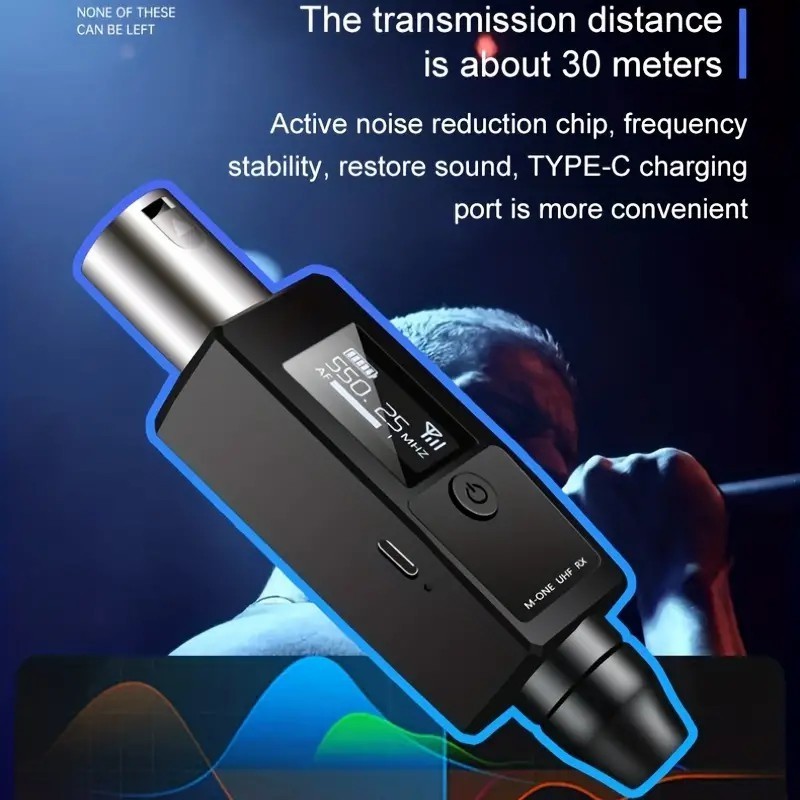 RA80 Professional UHF Wireless XLR transmitter and receiver for dynamic microphone