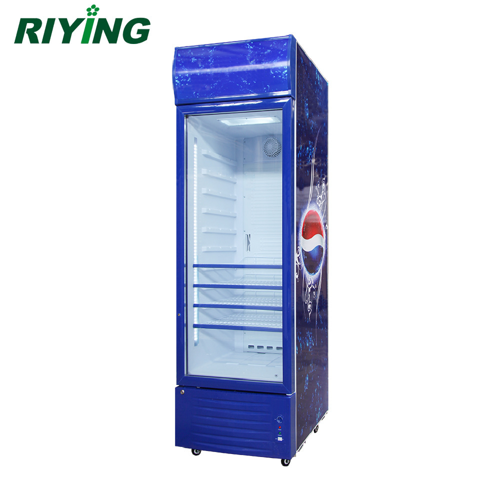 278 Liter Energy Drink Cooler Refrigerator Transparent Door Fridge