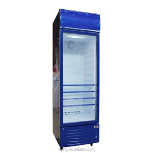 278 Liter Energy Drink Cooler Refrigerator Transparent Door Fridge