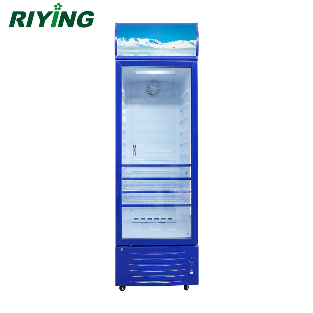 278 Liter Energy Drink Cooler Refrigerator Transparent Door Fridge