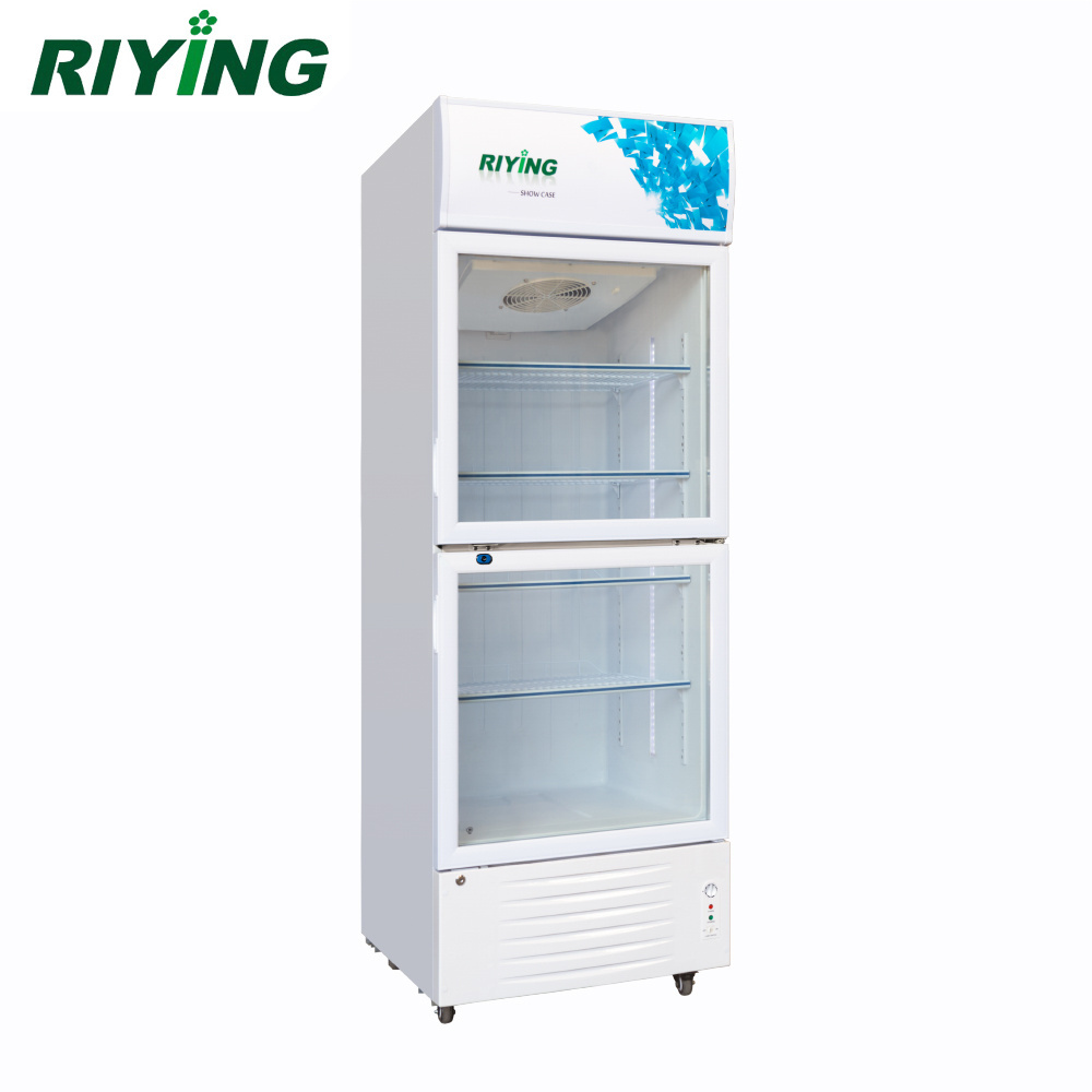 Cold Drink Refrigerator Cola Fridge Glass Door Fridge Display Chiller Pepsi Beer Vertical Refrigerator