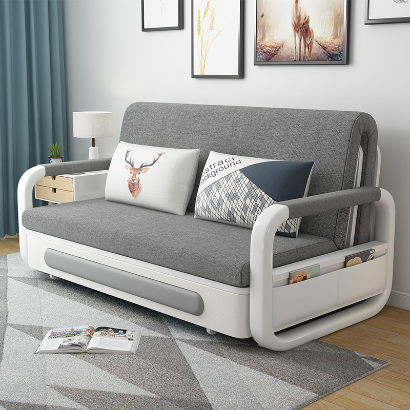 Apartment furniture metal frame foldable Sofa Cum Bed Storage modern Folding Sofa Bed