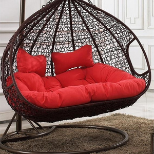 Modern Outdoor Patio Swing Chair two seat patio swing wicker swing chair China factory wholesale Hanging chair hanging basket