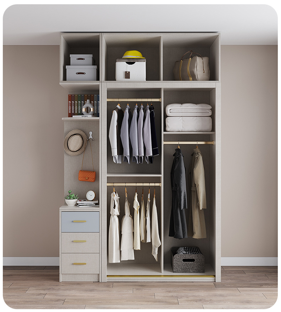 Bedroom Furniture Closet Cabinets wardrobe clothes organizer Modern Design Wooden Wardrobe Walk In Closet