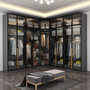 modern glass door wooden wardrobe cabinets bedroom furniture wardrobe closet designs wardrobe clothes organizer