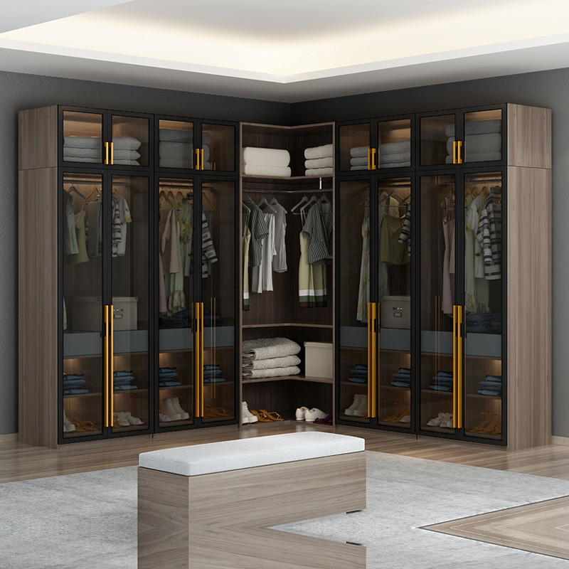 modern glass door wooden wardrobe cabinets bedroom furniture wardrobe closet designs wardrobe clothes organizer