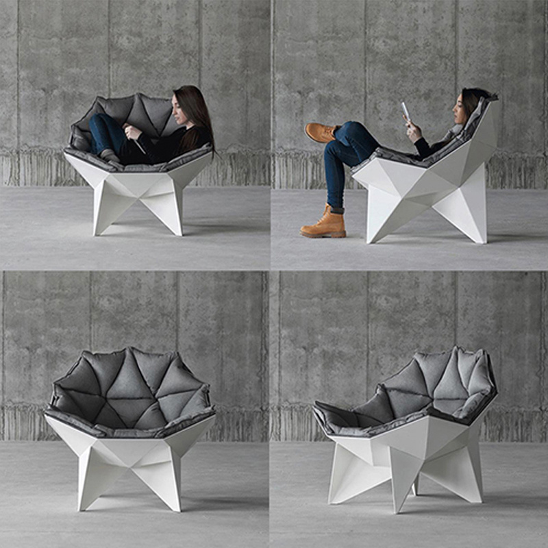 Modern leisure home living room Shaped Fiberglass shell lounge chair lounge geodesic dome chair