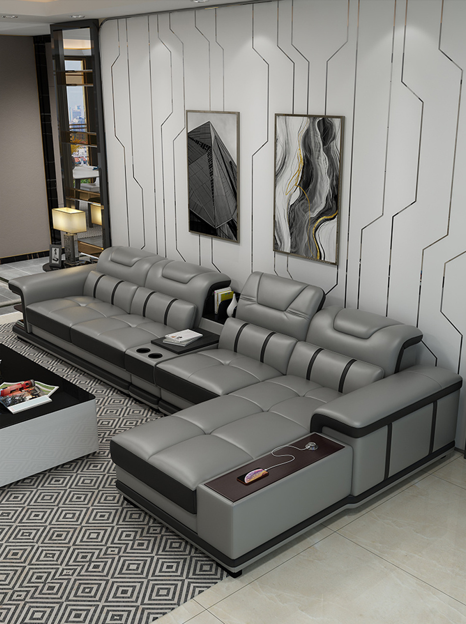 modern cheap sofas l shape white luxury leather corner sectional sofa set furniture  living room