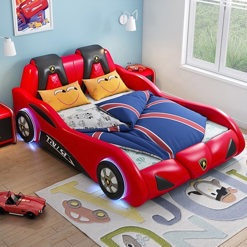 Children Beds For Bedroom Set Kid Customized Wood China Style  Modern Kids Race Car Bed single child bed