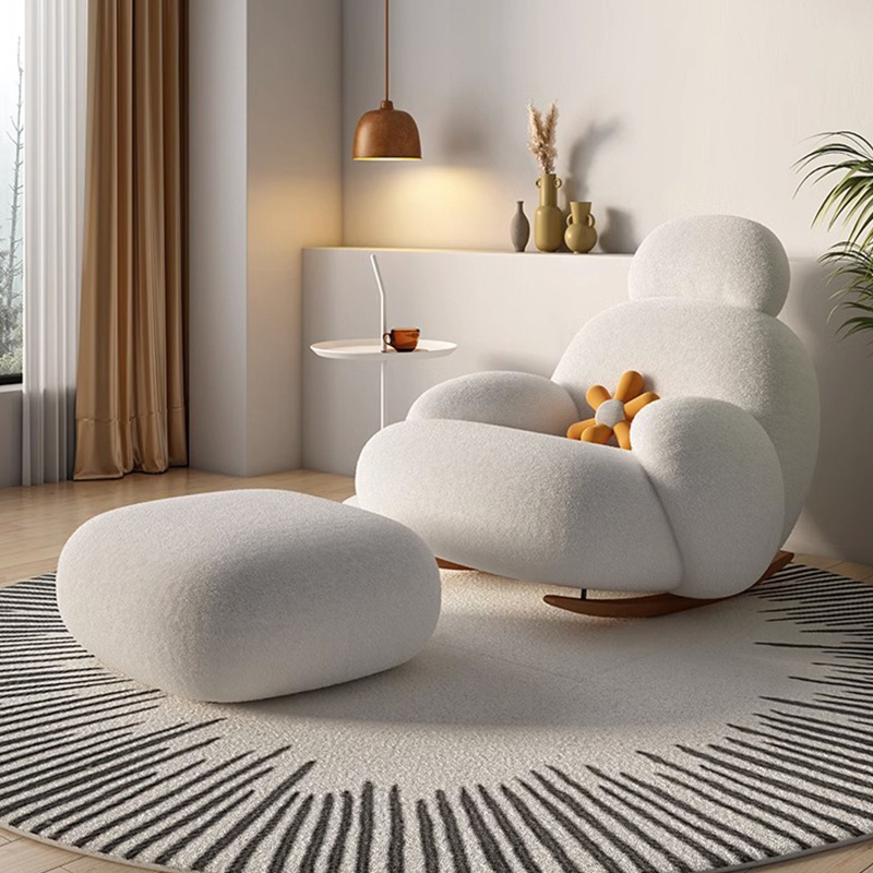 Luxury Living Room Sofa Chair Single Recliner Rocking Chair Modern Leisure Arm Chaise Living Room Baymax Lounge Chair