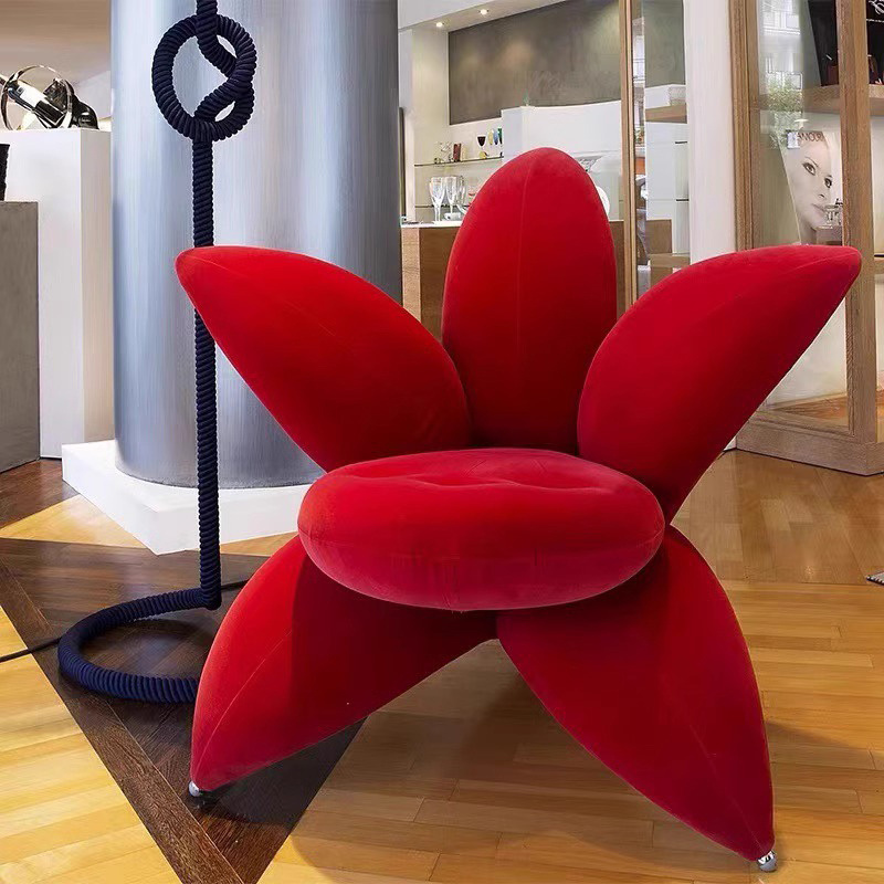 Designer Living Room Sofa Chair Furniture Hotel Flower shaped Leisure Chair Fabric Lounge Chair