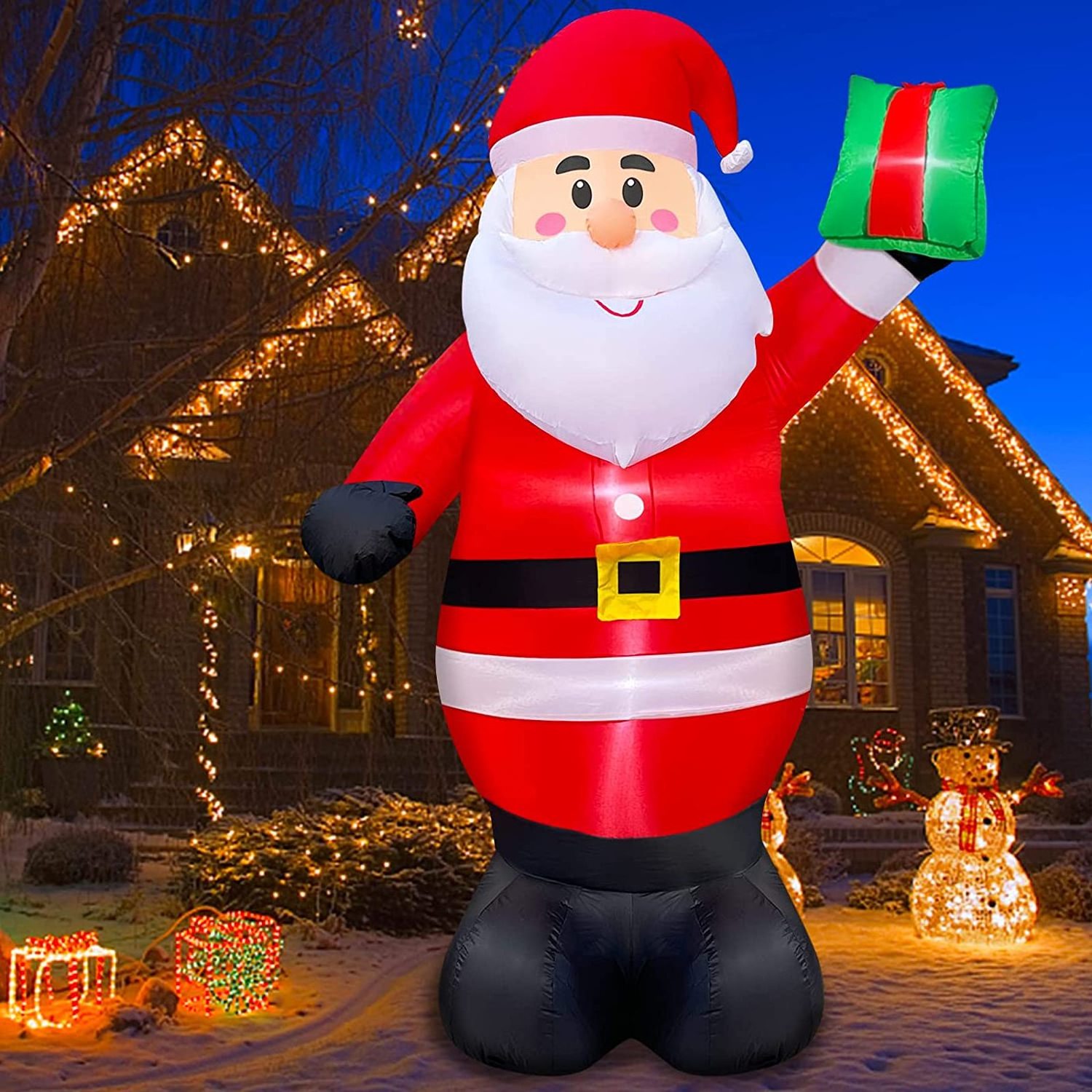 Wholesale 8 ft Outdoor Christmas Blow Ups Advertising Inflatables Santa for Christmas Decorations