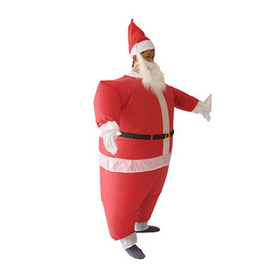 Hot Sale Customizable Size Adult  Christmas Inflatable Santa Claus Holiday Party Giant Xmas Inflatable Costumes