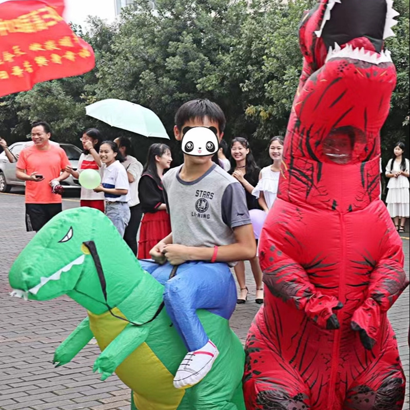 New trend halloween party cosplay fantasy blow up inflatable t-rex costume brown dino suit dinosaur inflatable dragon costume