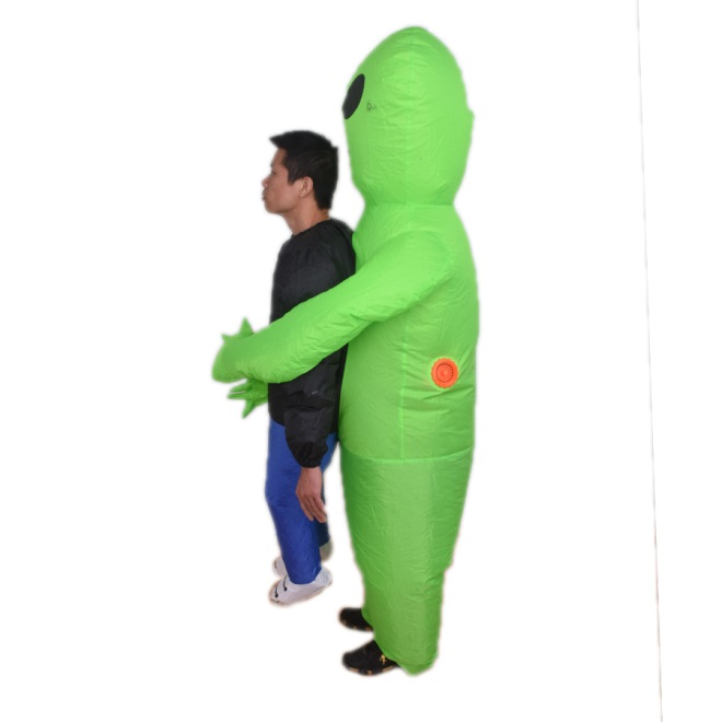 Fancy Dress Cosplay Adult Kids Alien Holding Person Costume Party Alien Blow Up Costume Funny Inflatable Halloween Costume