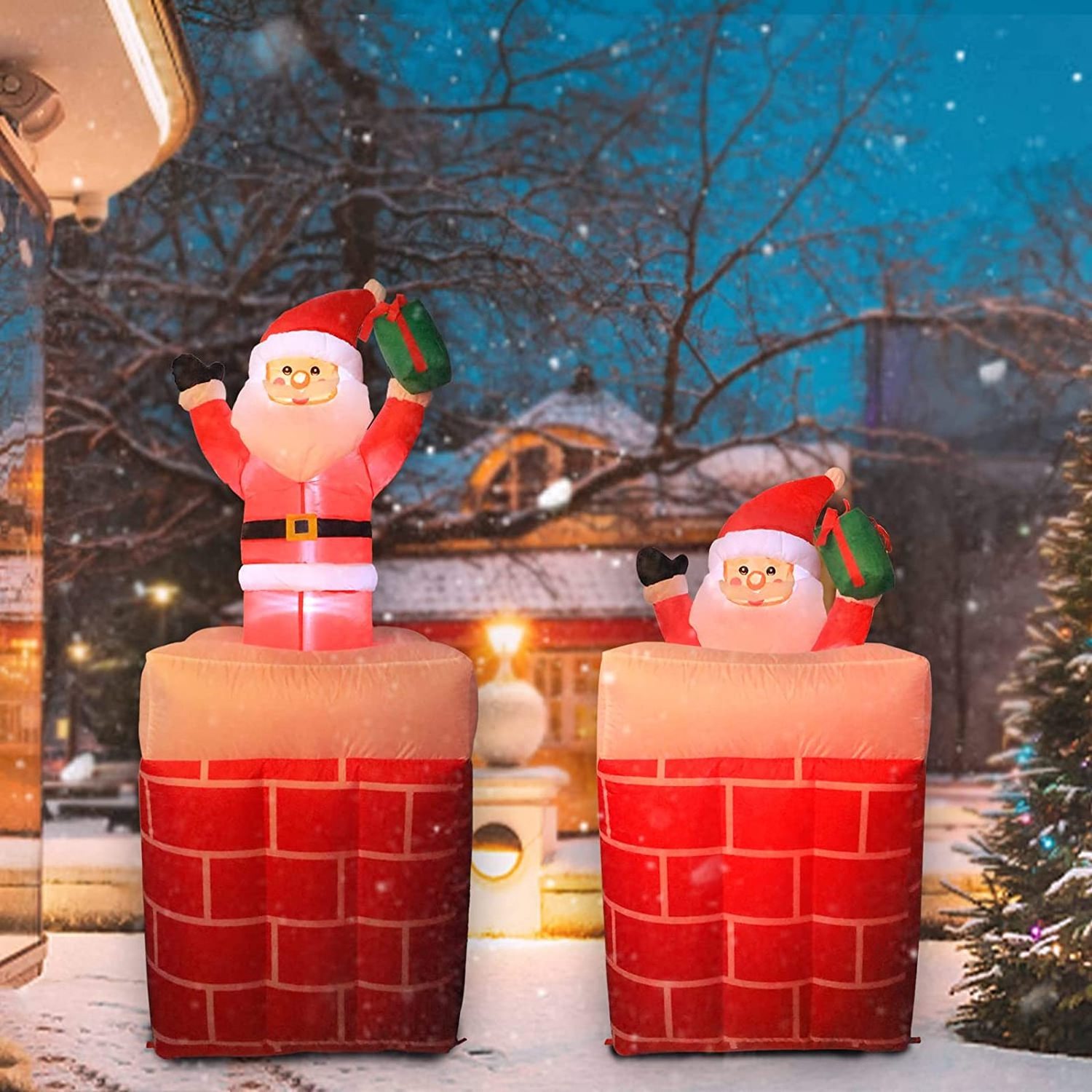 Inflatable Christmas Decorations Outdoor Yard Decoration Blow Up Snowman Santa Claus Tree Christmas Inflatables