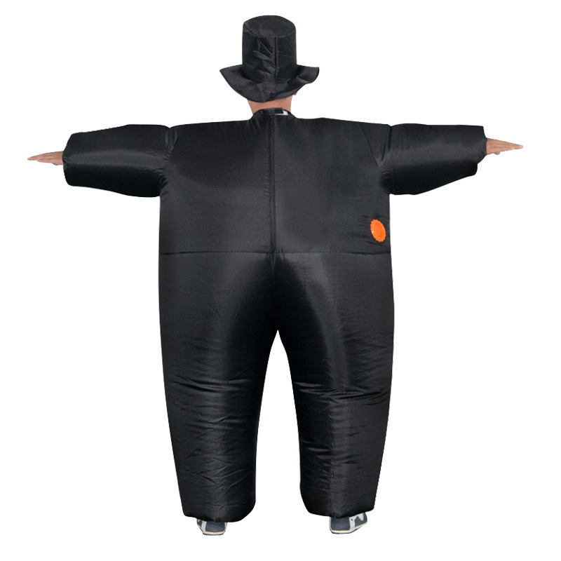 High Quality Custom Design Halloween Costume Fancy Dress Cosplay Blow Up Tuxedo Costume Inflatable Fat Suit Costume For Adult