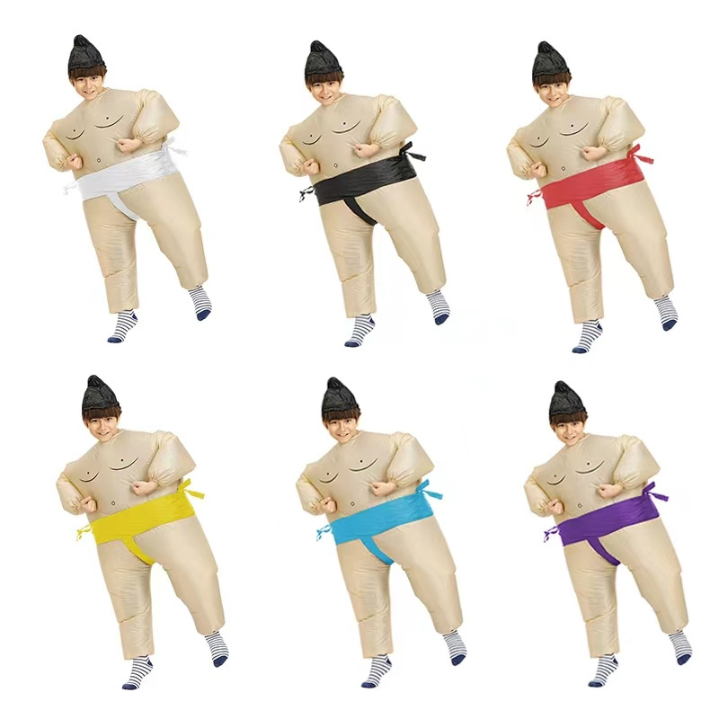 Directly Delivery Muscle halloween  inflatable pvc sumo wrestling Blow-up Fat Funny exercise fighting inflatable sumo suit