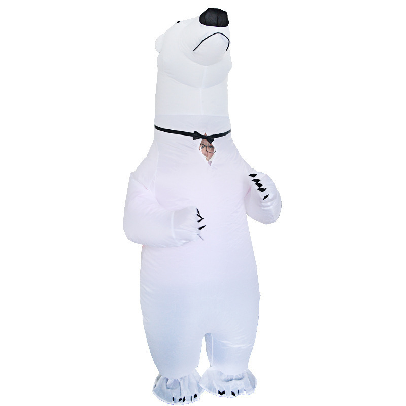 In Stock Blow Up Suit Inflatable Costume For Adult Polar Bear Cartoon Inflatable Suit Cosplay Party Inflatable Costume