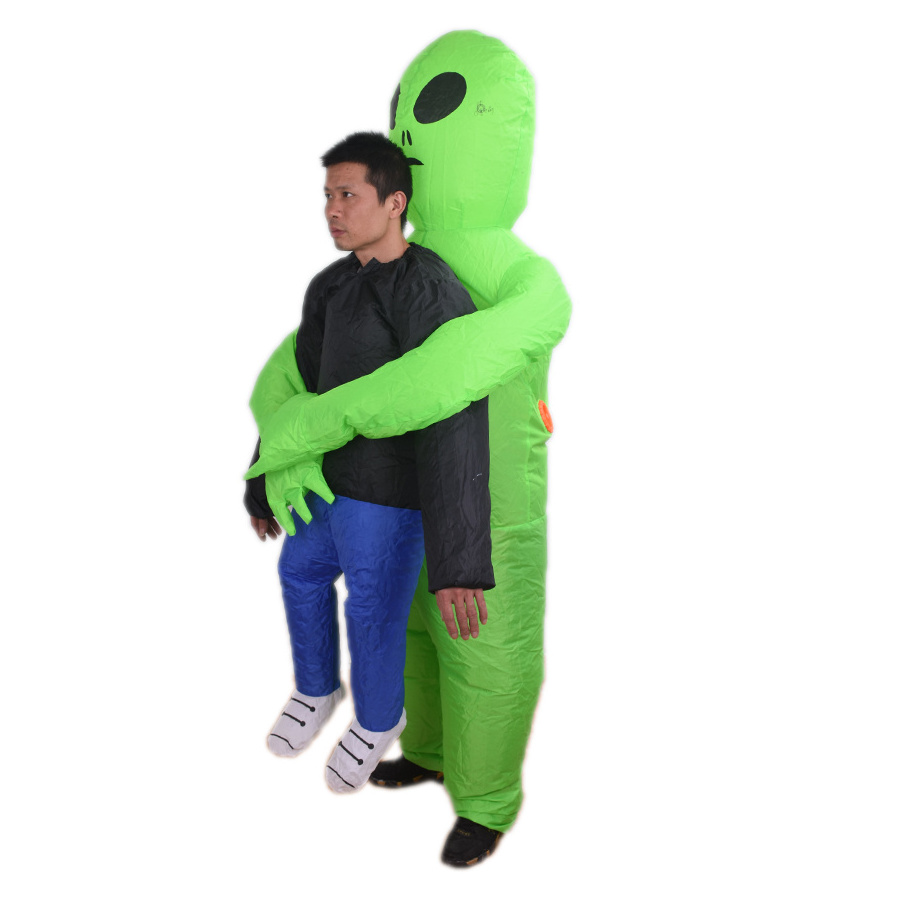 Wholesale Carnival costume party cosplay costume Green Alien inflatable costume for Adult