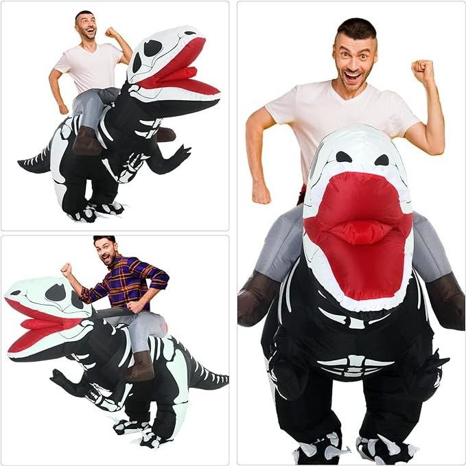 Halloween disfraz de dinosaurio cosplay performance costume disfraz inflable with air pump inflatable dinosaur costume