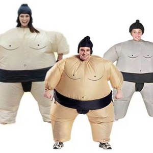 Adults Halloween Product Inflatable Sumo Costume Wrestling Suits Funny Fat Inflatable Clothes Terylene Inflatable Sumo Cos