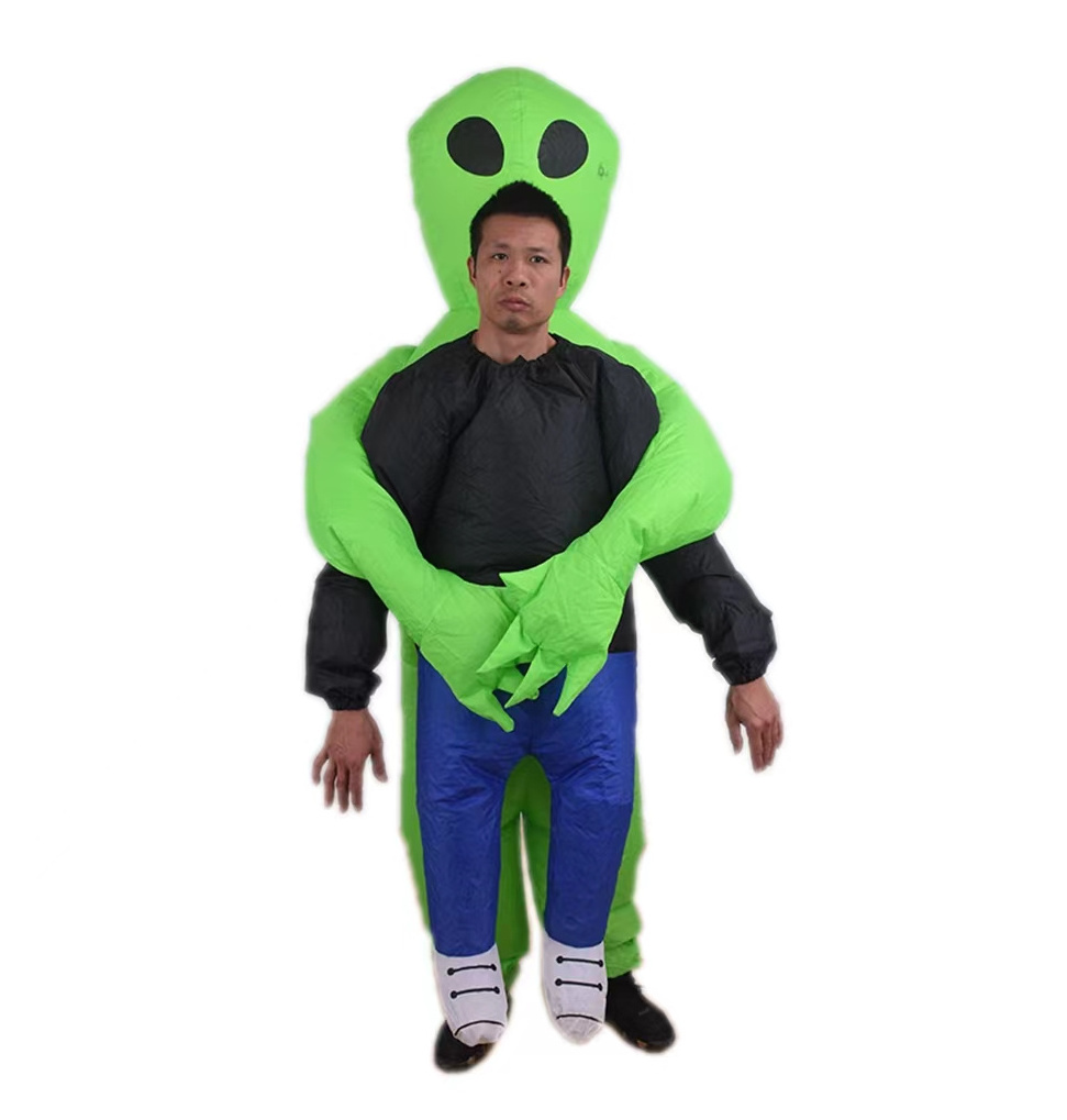 Wholesale Carnival costume party cosplay costume Green Alien inflatable costume for Adult