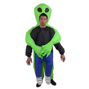 Wholesale Carnival costume party cosplay costume Green Alien inflatable costume for Adult