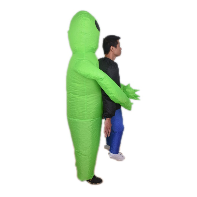 Fancy Dress Cosplay Adult Kids Alien Holding Person Costume Party Alien Blow Up Costume Funny Inflatable Halloween Costume