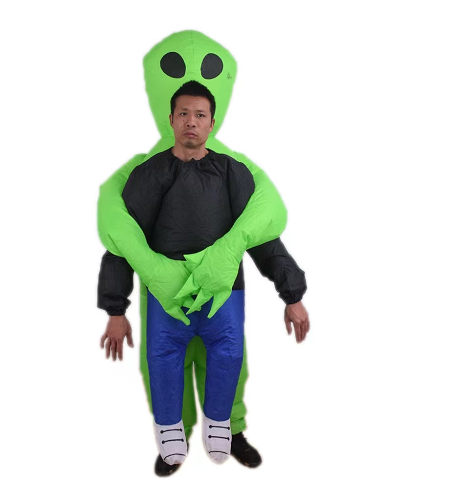 Wholesale Carnival costume party cosplay costume Green Alien inflatable costume for Adult