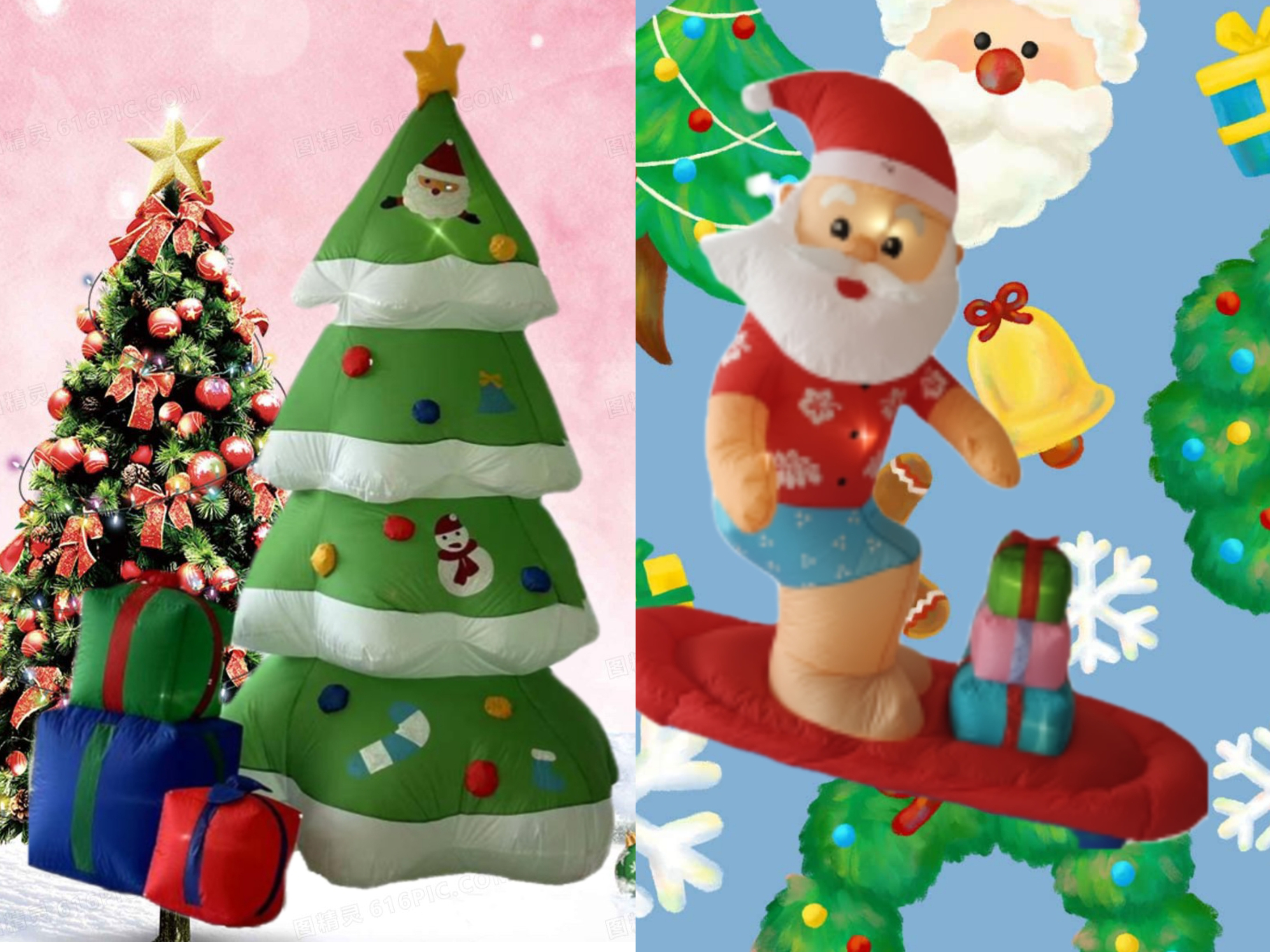 Custom Advertising Christmas Decoration Outdoor Giant Snowman Inflatable Santa Claus Costume Adult Funny Blow Up Costume Suit