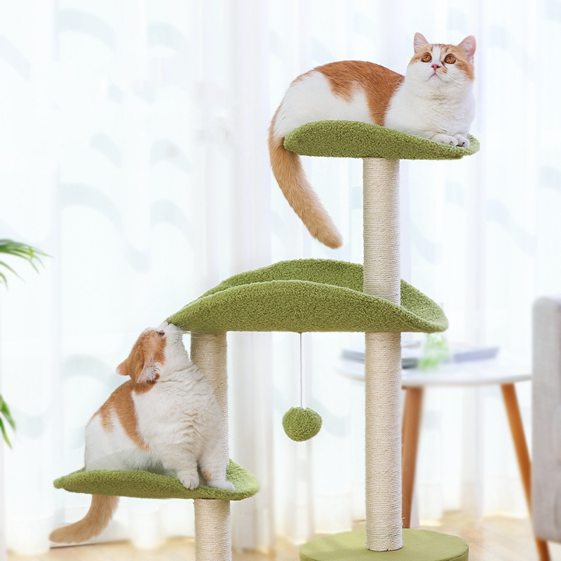 New Arrival Luxury Cat Tree Multi-layer cat tree house Cattree With Cat House Hammock Sisal Scratching Post for Kitten