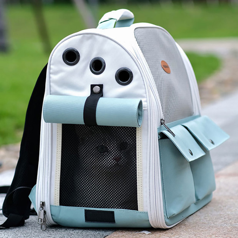 Pet Backpack Portable Cat and Small Dogs Outdoor Carrier Foldable Ventilated Design Large Cat Dog Carrier Bag