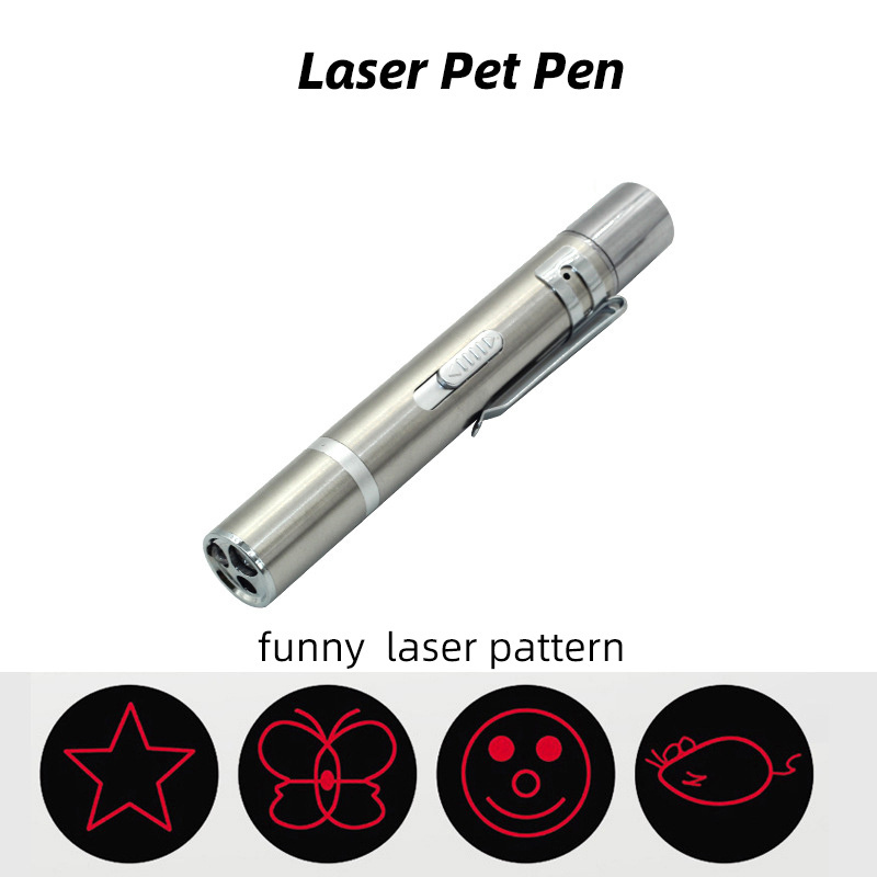 Hot Sales Usb Rechargeable Laser Red Infrared Funny Cat Chaser Stick Pet Laser Pointer with Patterns and UV Light