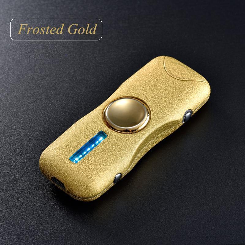 BD-915 Fashion double arc plasma cigarette lighter with Led lighting finger spinner lighter