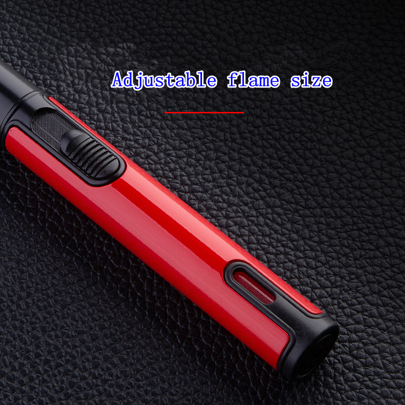 6-inch Refillable Gas Pen Lighter Adjustable Jet Flame Butane Lighter for  BBQ Candle Camping